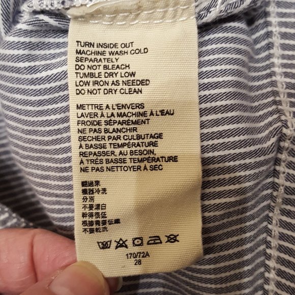 Free People Railroad Stripe Skinny Jeans Size 28 - Picture 12 of 13